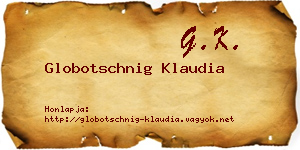 Globotschnig Klaudia névjegykártya